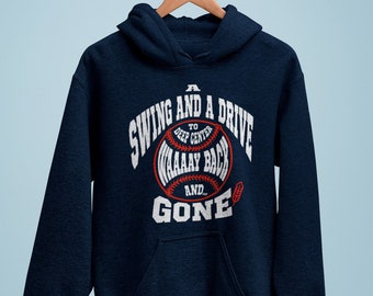 Cleveland Indians Cleveland Guardians Baseball Hoodie Sweatshirt - A Swing and a Drive, Way Back and Gone