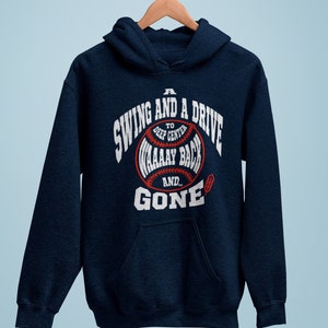 Cleveland Indians Cleveland Guardians Baseball Hoodie Sweatshirt - A Swing and a Drive, Way Back and Gone