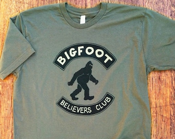 Bigfoot Believers Club Funny Camping T-shirt, Sasquatch, Paranormal