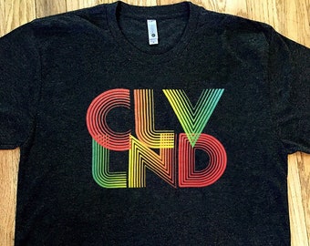 Cleveland Rainbow Logo T-shirt, Retro 70s style, City Pride