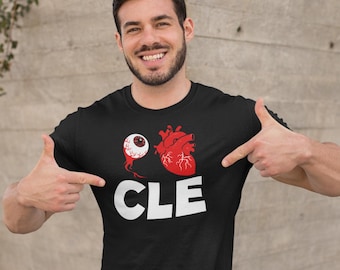 Cleveland T-Shirt, Funny Anatomical I Love CLE Ohio Graphic Tee Gift
