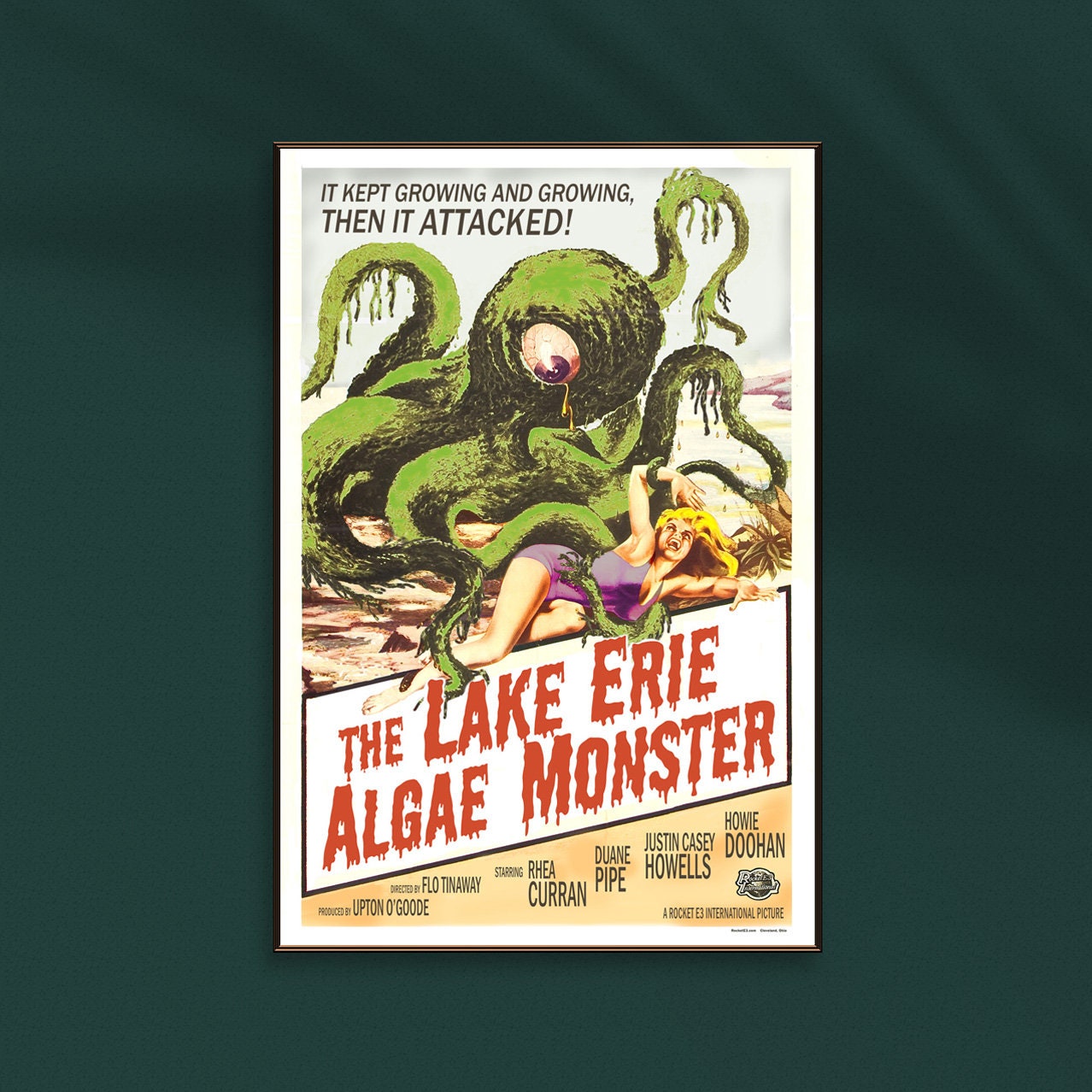 Lake Erie Algae Monster Poster 12x18 - Etsy