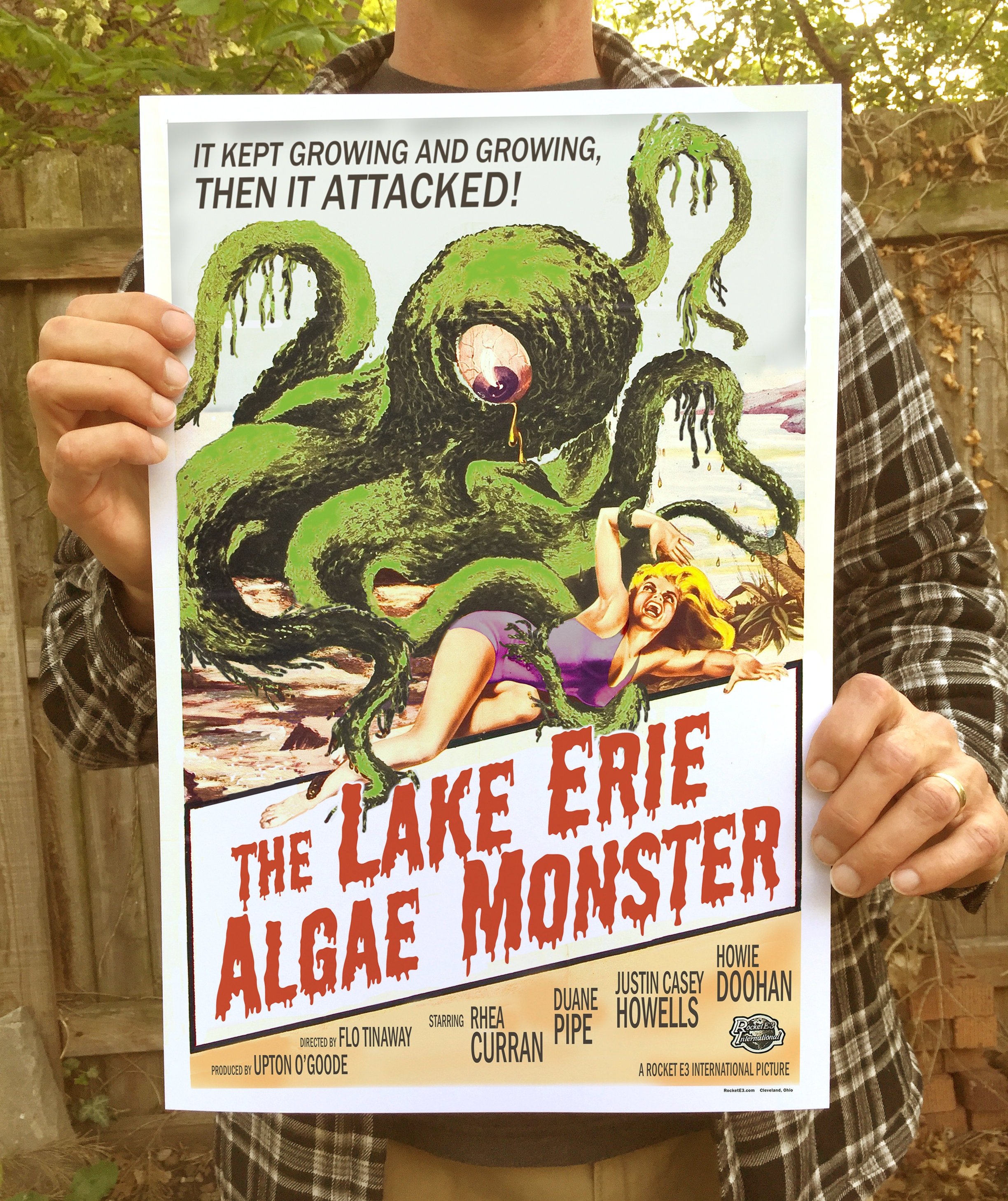 Lake Erie Algae Monster Poster 12"x18" - Etsy