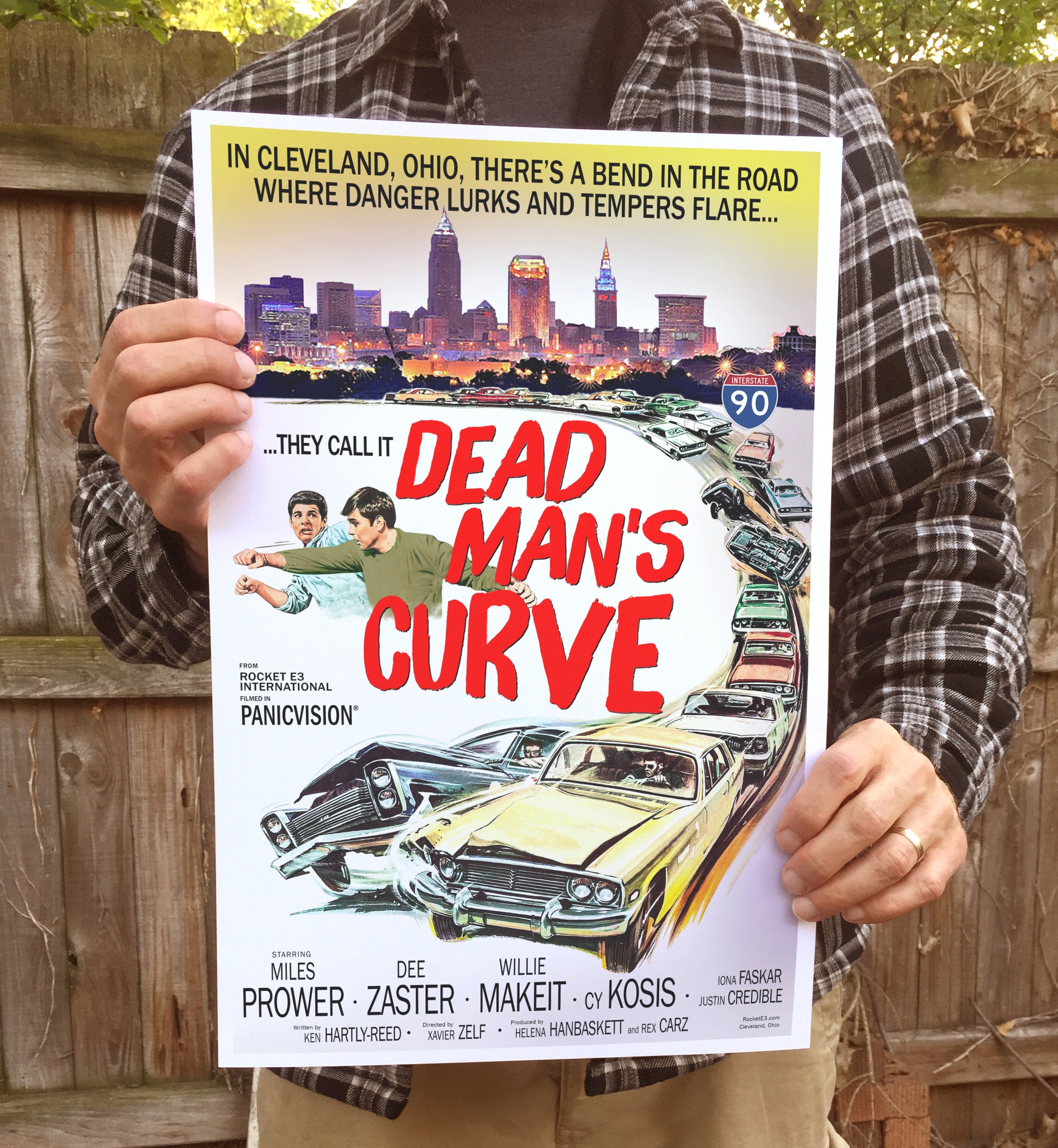 Dead Man's Curve Cleveland Poster — Retro Movie Style Art Print - Etsy