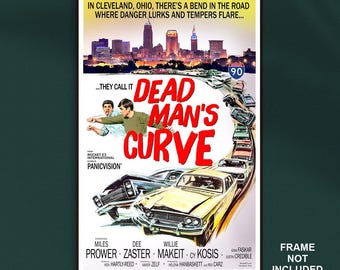 Dead Man's Curve Cleveland Poster — Retro Movie Style Art Print