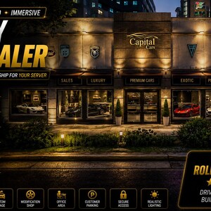 Luxury Cardealer| Fivem mlo | Mlo | Optimized| Roleplay | High quality|