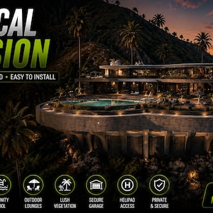 Mansión Tropical/ Fivem mlo / Mlo / Optimizado/ Juego de Rol / Alta calidad/
