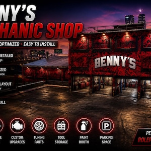 Benny's Mechanic Shop| Fivem mlo | Mlo | Optimized| Roleplay | High quality|