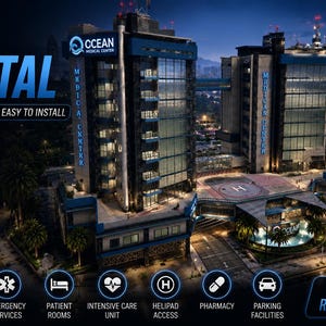 Ocean Hospital| Fivem mlo | Mlo | Optimized| Roleplay | High quality|