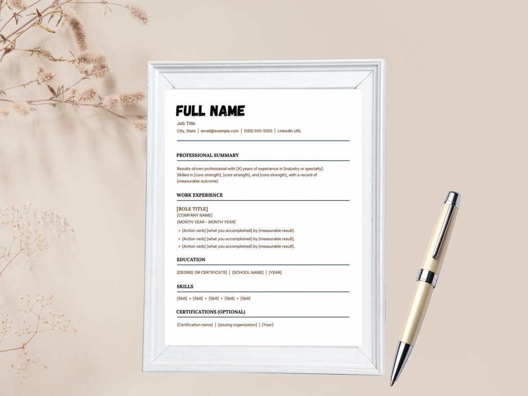 Cv Modele Design Modèle de CV moderne, CV Canva modifiable, CV professionnel minimaliste ...