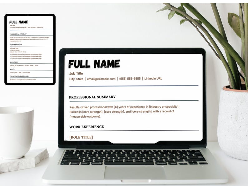Cv Modele Design Modèle de CV moderne, CV Canva modifiable, CV professionnel minimaliste ...