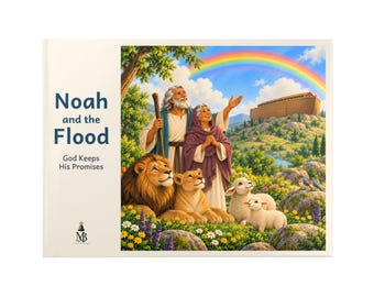 Hardcover: Noah and the Flood children's Bible Story Book, 24 pages, 4 sizes