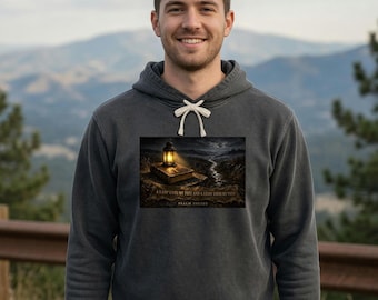 Garment-Dyed Hoodie - A Lamp Unto My Feet, Psalm 119:105 KJV Bible Verse
