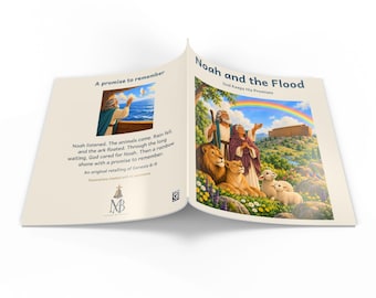 8"x8" Softcover: Noah and the Flood children's Bible Story Book, 20 pages
