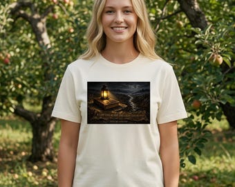 Garment-Dyed T-Shirt - A Lamp Unto My Feet, Psalm 119:105 KJV Bible Verse