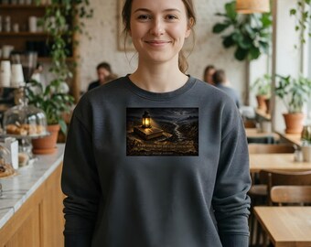 Crewneck Sweatshirt - A Lamp Unto My Feet, Psalm 119:105 KJV Bible Verse