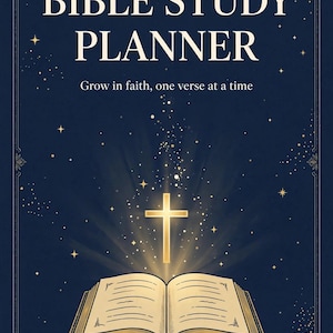 BIBLE STUDY PLANNER Printable scripture study journal prayer journal verse study worksheet reading tracker A4
