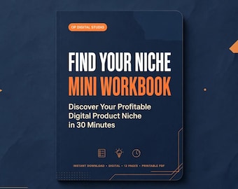 Digital Product Niche Finder Workbook PDF Planner