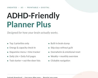 ADHD-vriendelijke planner plus Amerikaanse brief