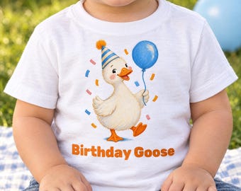 Goose First Birthday Shirt, Birthday Goose Toddler Tee, Goose Party Family Matching Shirt, 1st Birthday Outfit