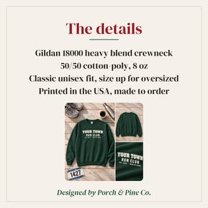 Custom Run Club Sweatshirt, Personalized Running Club Crewneck, Your Town Run Club Group Shirts, Runner Gift image 6