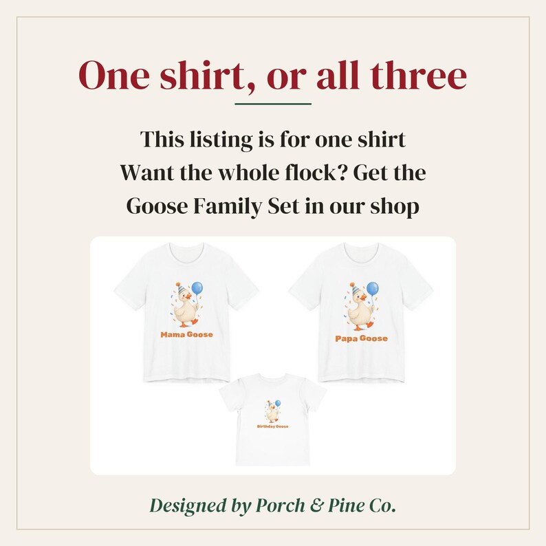 Mama Goose Shirt, Goose First Birthday Mom Tee, Goose Party Family Matching Shirt, Mom of the Birthday Goose Shirt image 3