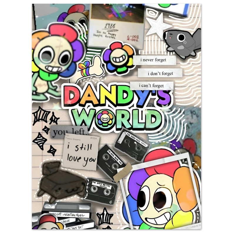 Dandy's World Poster — Premium Dandy Wall Art Print for Fans, Pop ...