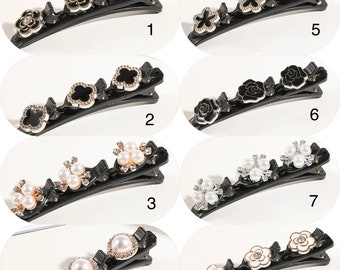 French Braiding and Hair Styling Barrette- TRIPLE Clip Braiding barrette clip - Hair Jewelry