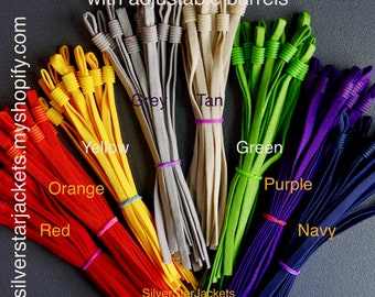 Adjustable Spandex Elastic Ear Loops EXTRA LONG 11+ inches in Barrel or Disc Type, 9 Colors, ships same or next day