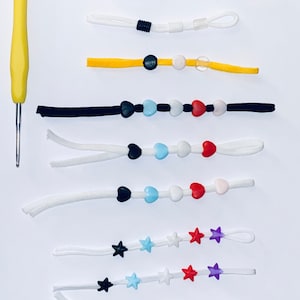 Face Mask adjuster anti slip silicone mask Adjusters!Heart and Star shaped in clear and white