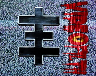 Psychic TV Cross Enamel Pin Throbbing Gristle dark ambient death industrial neofolk pagan witchcraft Thee Temple ov Psychick Youth