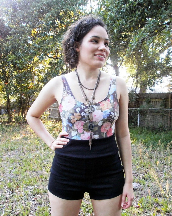 Jackie Shorts Organic Cotton Pinup High Waisted Pin up Etsy