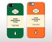 iPhone 6 Penguin Book Cover iPhone 5/ 5s/ 5c iPhone 6 plus  Classic paperback design add your own title and author name FP043