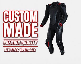 Macacão de couro personalizado para motociclismo – Macacão de motociclista feito à mão