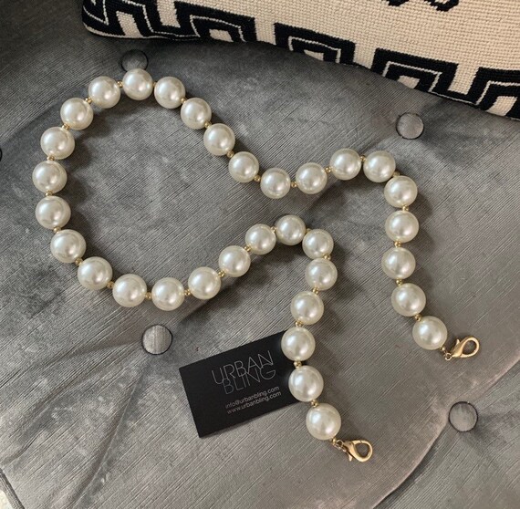 pearl handbag strap