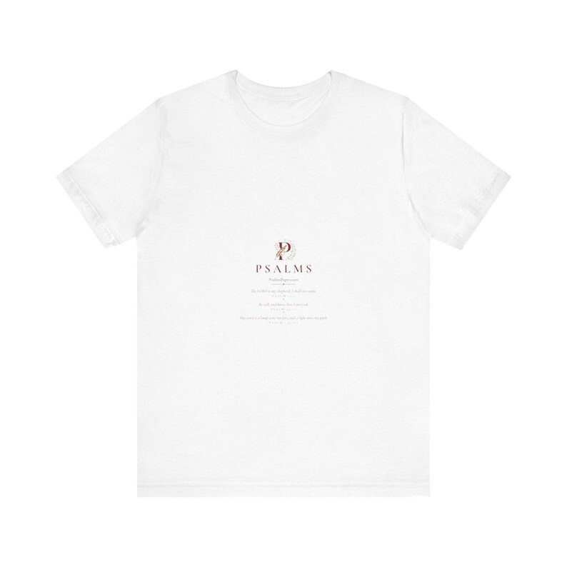 Psalms Bible Verse T-Shirt | KJV Scripture Shirt | The Lord Is My Shepherd Christian Tee image 2