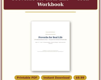 Proverbs for Real Life Teen Workbook | KJV Bible Study Ages 13-17 (Digital Download)