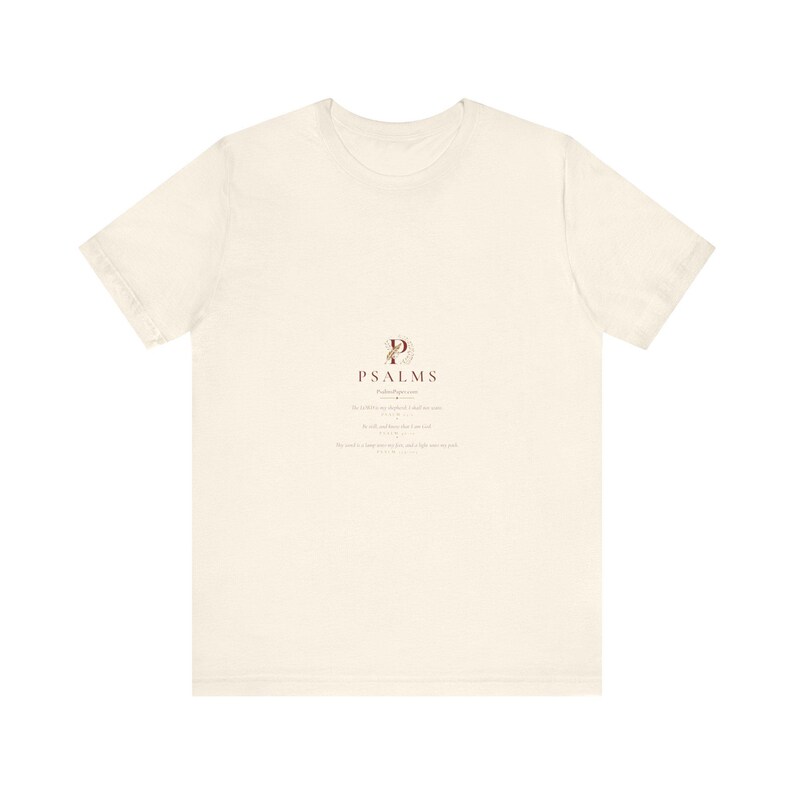 Psalms Bible Verse T-Shirt | KJV Scripture Shirt | The Lord Is My Shepherd Christian Tee image 1