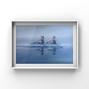 Suspended, various sized reproductions