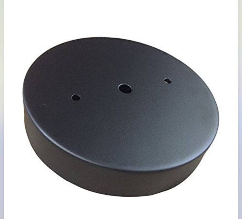 Black Ceiling Light Canopy Kit Deep Single Hole With Mounting Holes For Pendant Lighting Industrial Rewind