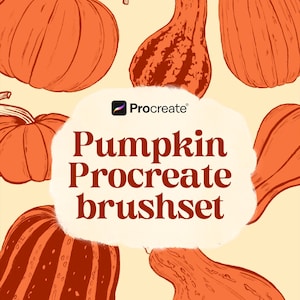Pumpkin Patch stamp set, hand-drawn pumpkin brushes, pumpkin stamp set, iPad brush set, Procreate brush set, Procreate stamp set
