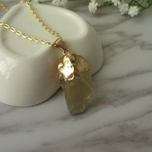 Drusy Druzy Yellow Raw Rough Gemstone Gold Plated Pendant Gem Chain Quartz Crystal Necklace 1283