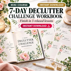 7-Day Declutter Challenge Workbook: Home Reset Planner (PDF Download)
