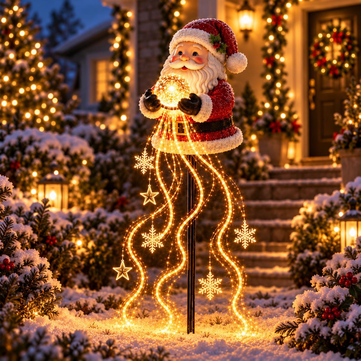 Vintage light up outdoor santa