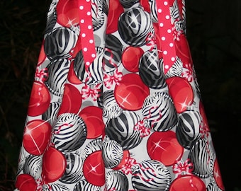 Featuring Christmas Balls & Zebras Pillowcase dress Size 35 and 5 only:CD021