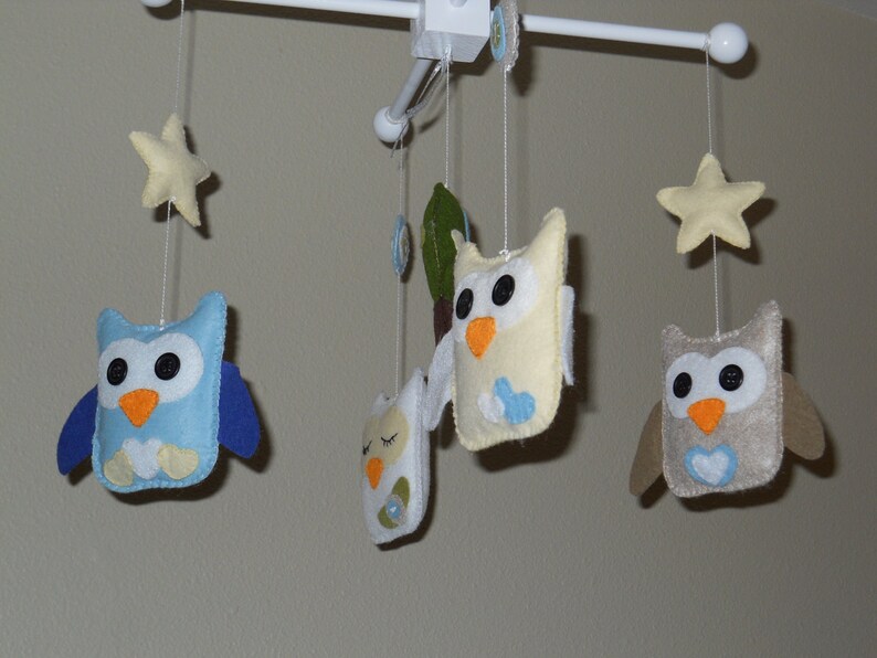 Baby Mobile Baby Crib Mobile Owl Mobile Owls Tree Crib Mobile New item image 1