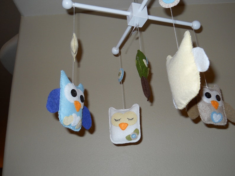 Baby Mobile Baby Crib Mobile Owl Mobile Owls Tree Crib Mobile New item image 3