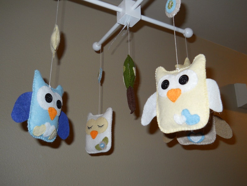 Baby Mobile Baby Crib Mobile Owl Mobile Owls Tree Crib Mobile New item image 4