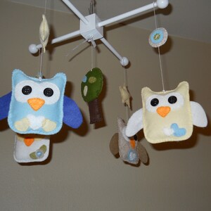 Baby Mobile Baby Crib Mobile Owl Mobile Owls Tree Crib Mobile New item image 5