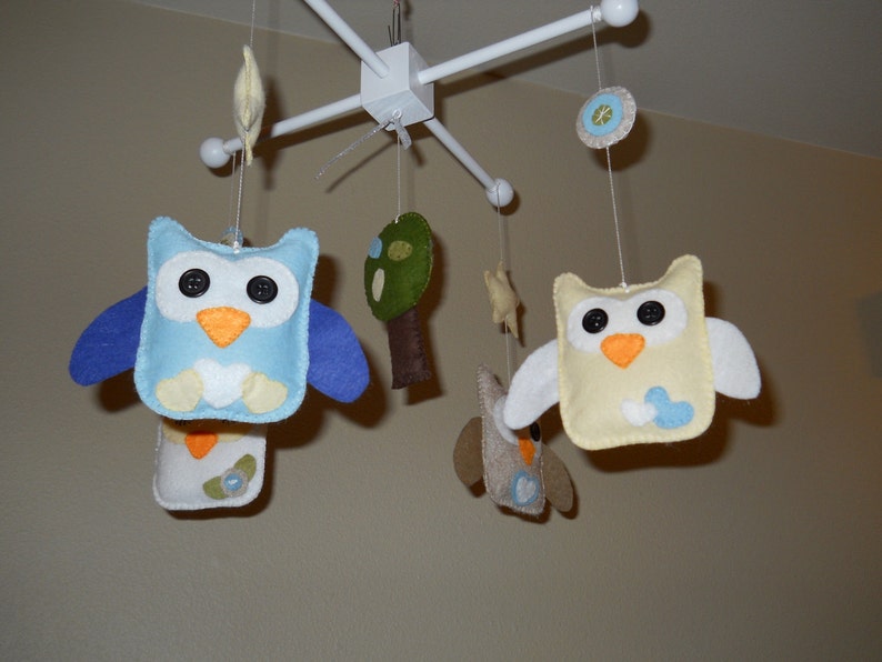 Baby Mobile Baby Crib Mobile Owl Mobile Owls Tree Crib Mobile New item image 5